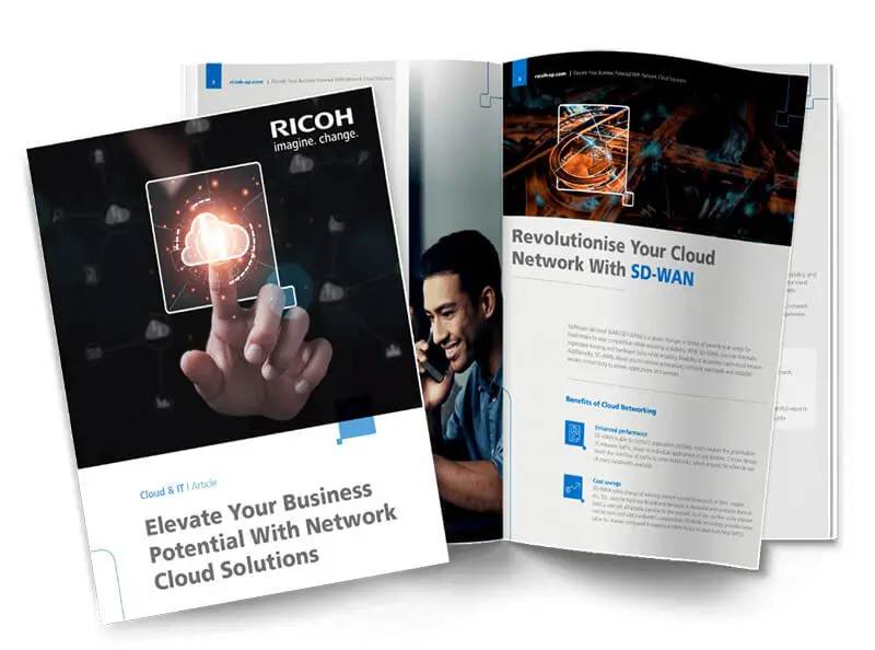 Elevate Your Business Potential With Network Cloud Solutions - ebook cover mockup
